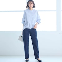 モデル身長169cm／64-91・股下70cm ※写真は撮影用のため股下+6cmになります。