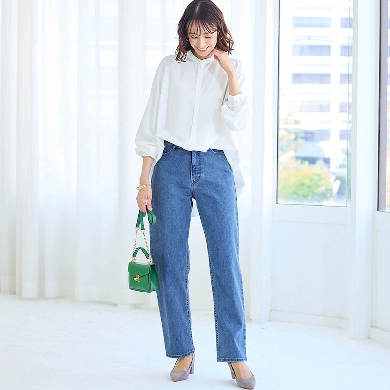 モデル身長169cm／64-91・股下70cm ※写真は撮影用のため股下+6cmになります。