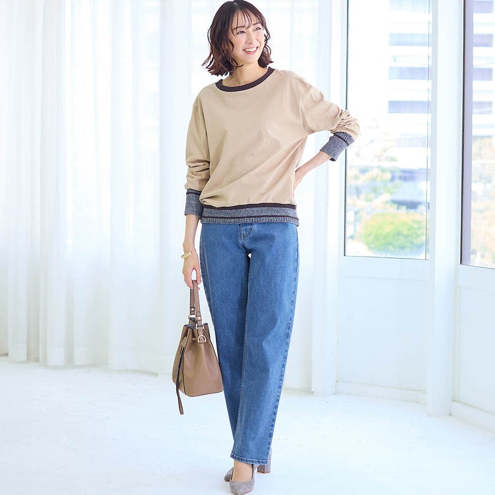 モデル身長169cm／64-91・股下70cm ※写真は撮影用のため股下+6cmになります。