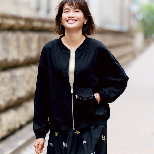 ガーゼ素材のブルゾン【MICHIKO LONDONコラボ】