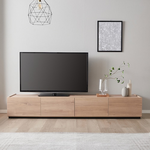 すっきり見えにこだわった木目調テレビ台 ＜幅150cm／幅176cm／幅210cm＞