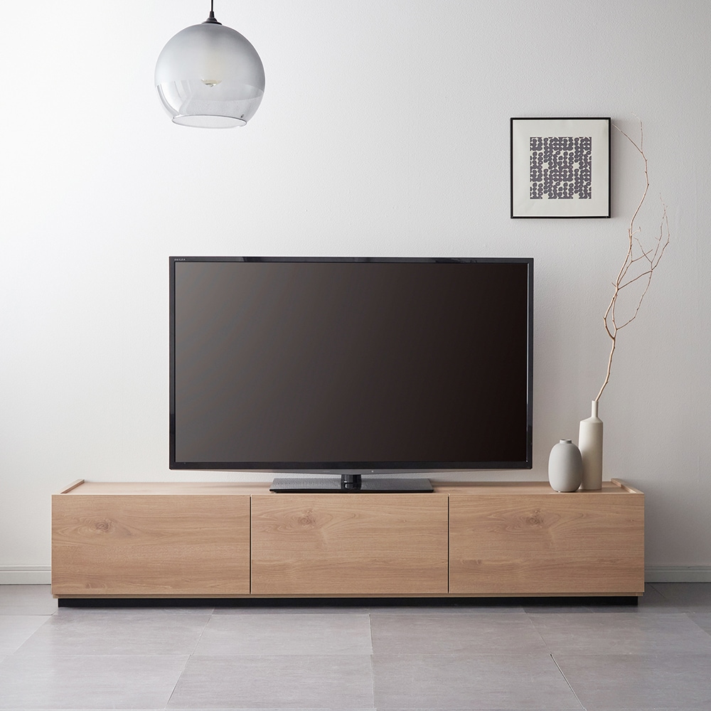 すっきり見えにこだわった木目調テレビ台 ＜幅150cm／幅176cm／幅210cm