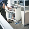 【ベルメゾン】ストックを収納できる頑丈キッチンワゴン
