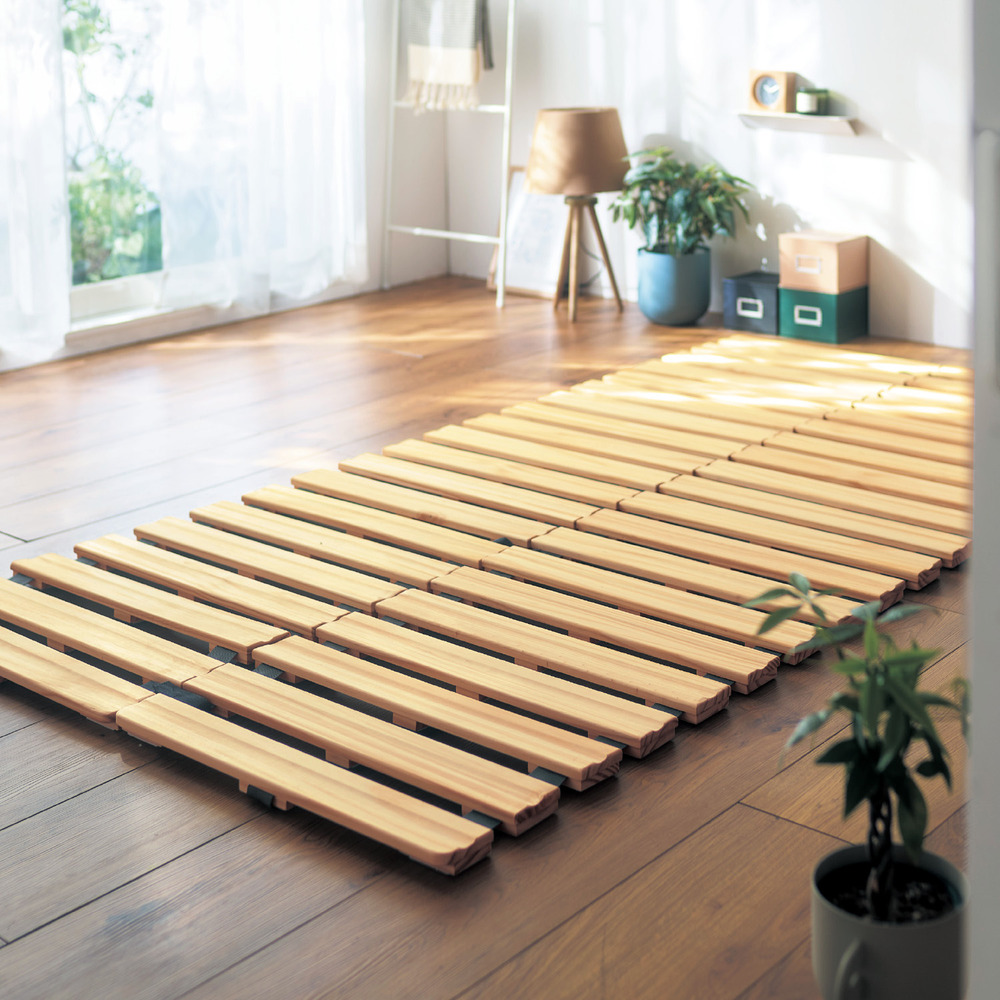 【ベルメゾン】パイン材の頑丈ロールすのこベッド 【ベルメゾン】パイン材の頑丈ロールすのこベッド