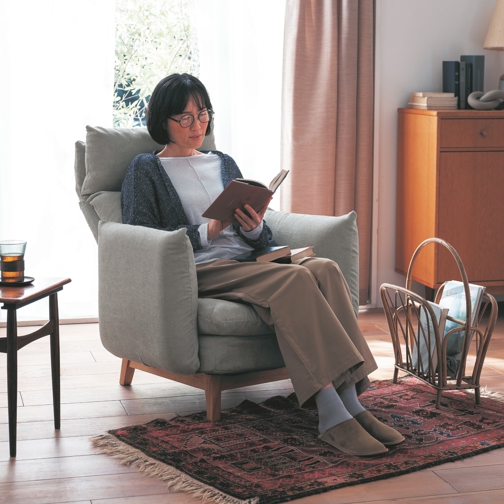 ポケットコイル入りリクライニングパーソナルソファー ＜肘無し/肘有り