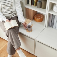 自分だけの読書スペースに　ホワイト/幅90cm、幅60cm