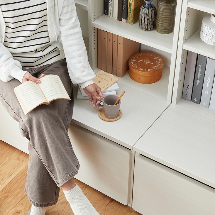 座れる本棚 ＜幅60cm/幅90cm＞