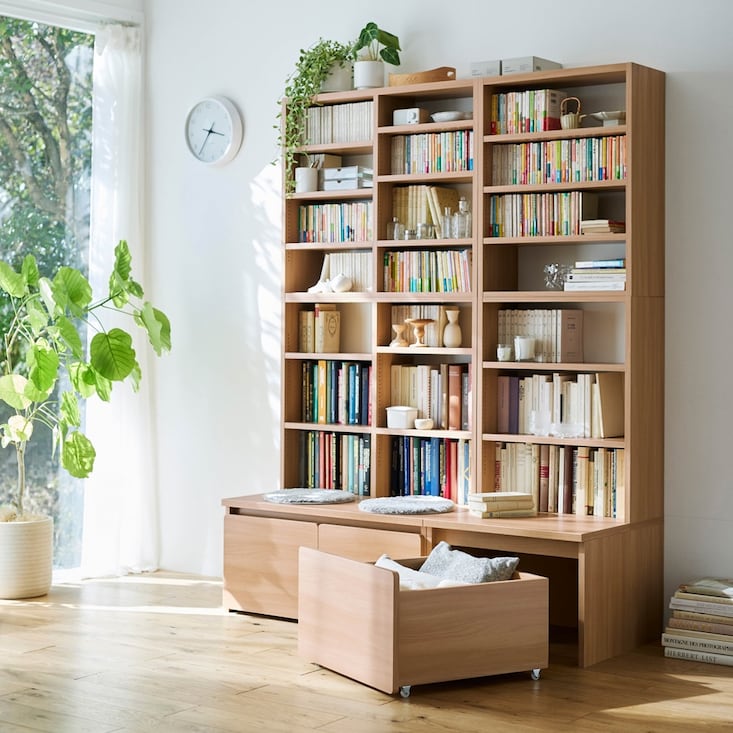 座れる本棚 ＜幅60cm/幅90cm＞