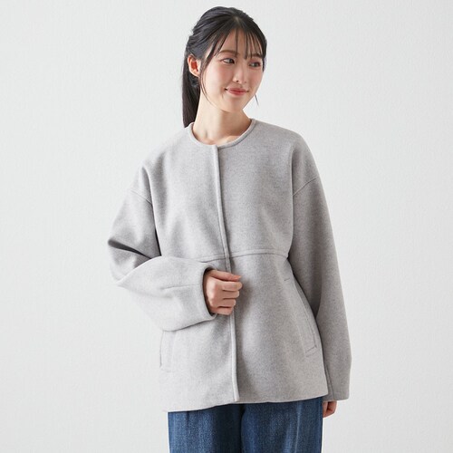 フェイクウールショートジャケット