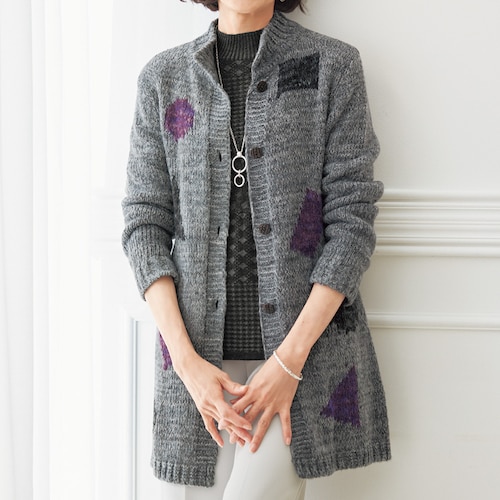 ロングニットソフトカーディガン