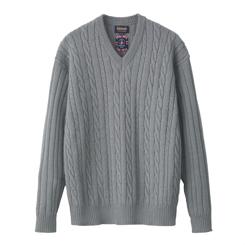 英国羊毛Vネックセーター