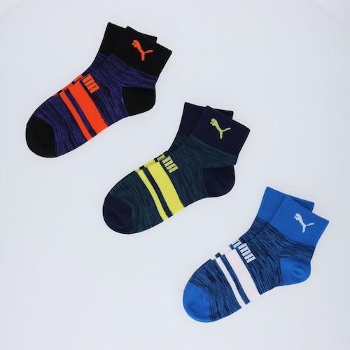 PUMAクォーターソックス3足組