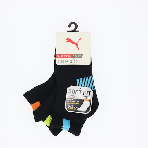 口ゴムゆったり PUMAクォーターソックス3足組