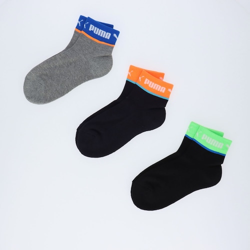 PUMAクォーターソックス3足組