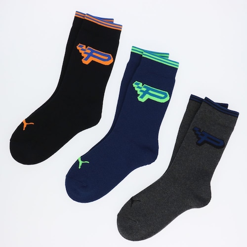 【総パイル・厚手】PUMAクルーソックス3足組