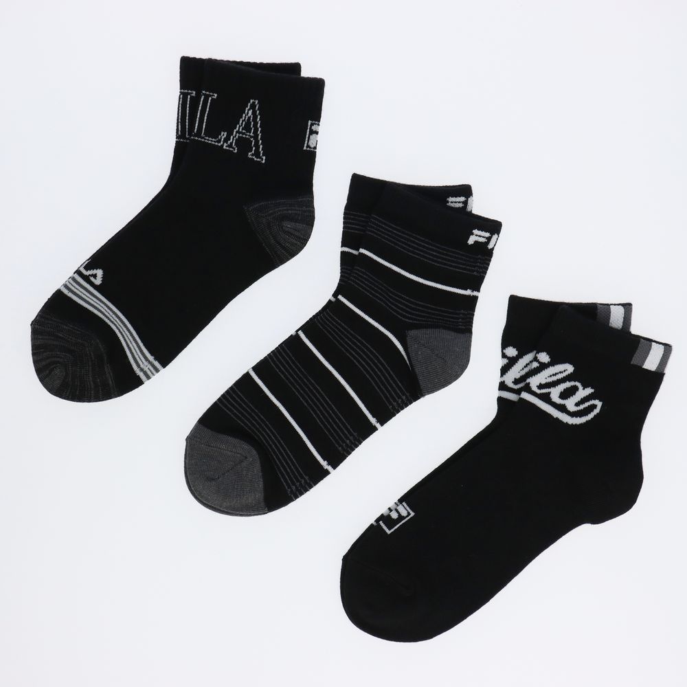【フィラ/FILA】FILAクォーターソックス3足組 【フィラ/FILA】FILAクォーターソックス3足組