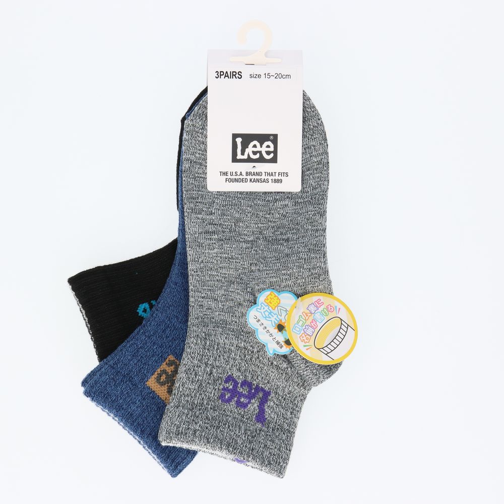 【リー/LEE】Leeクォーターソックス3足組 【リー/LEE】Leeクォーターソックス3足組