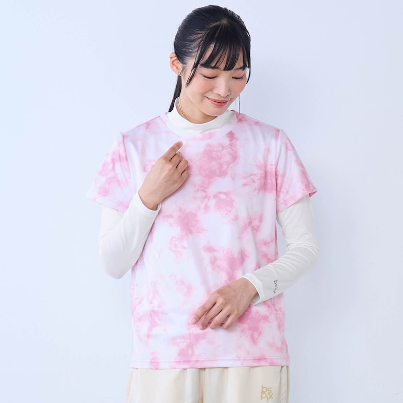 ピンク系タイダイ柄