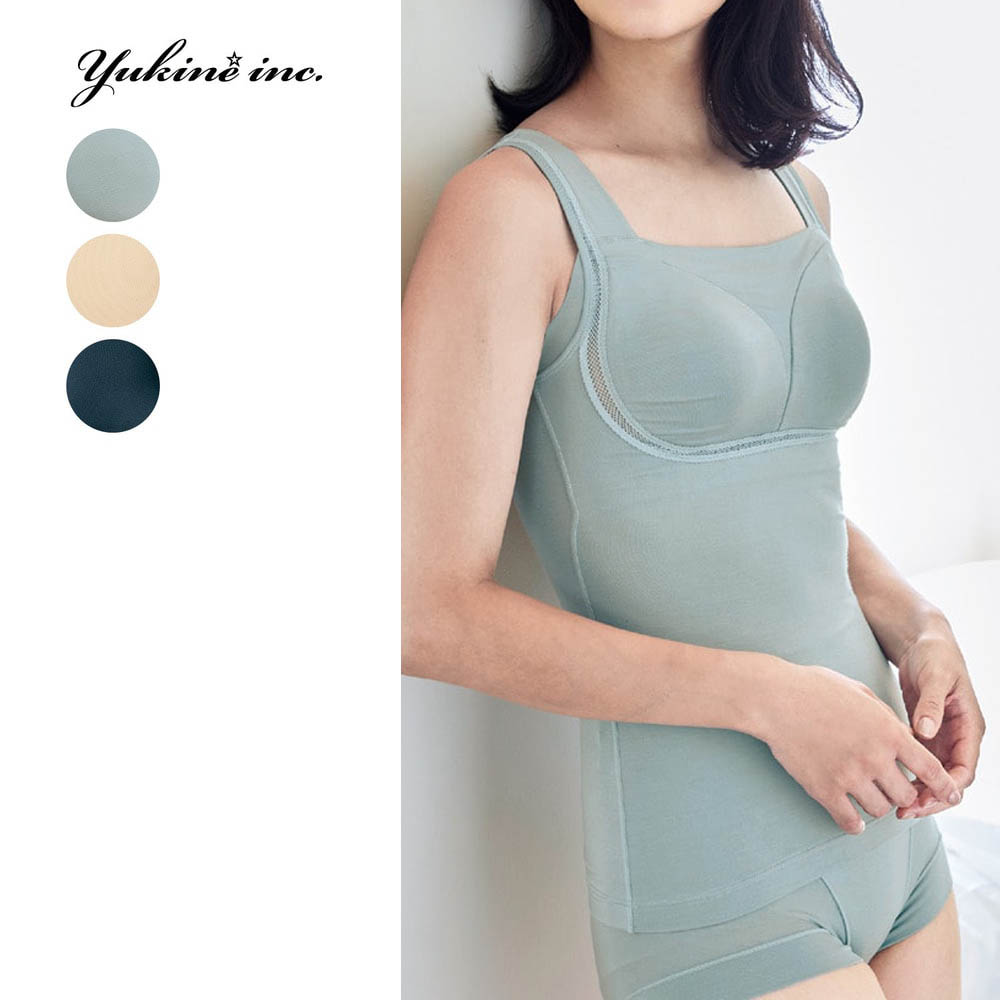 【ゆきねえ/Yukine inc】とろりソフトシルク混ブラキャミ 【汗消臭】【接触冷感】