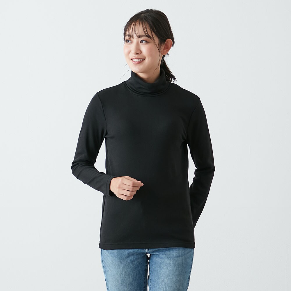 【ベルメゾン】ひまわりオイル加工タートルネック長袖