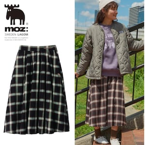 【モズ/moz】チェックタックスカート