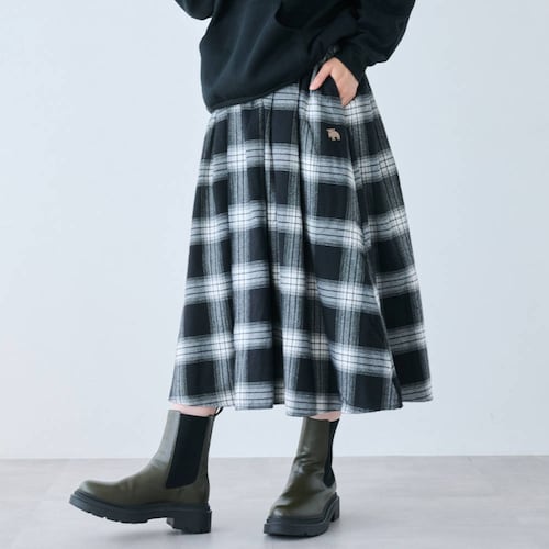 【3月12日再値下げ】 チェックタックスカート