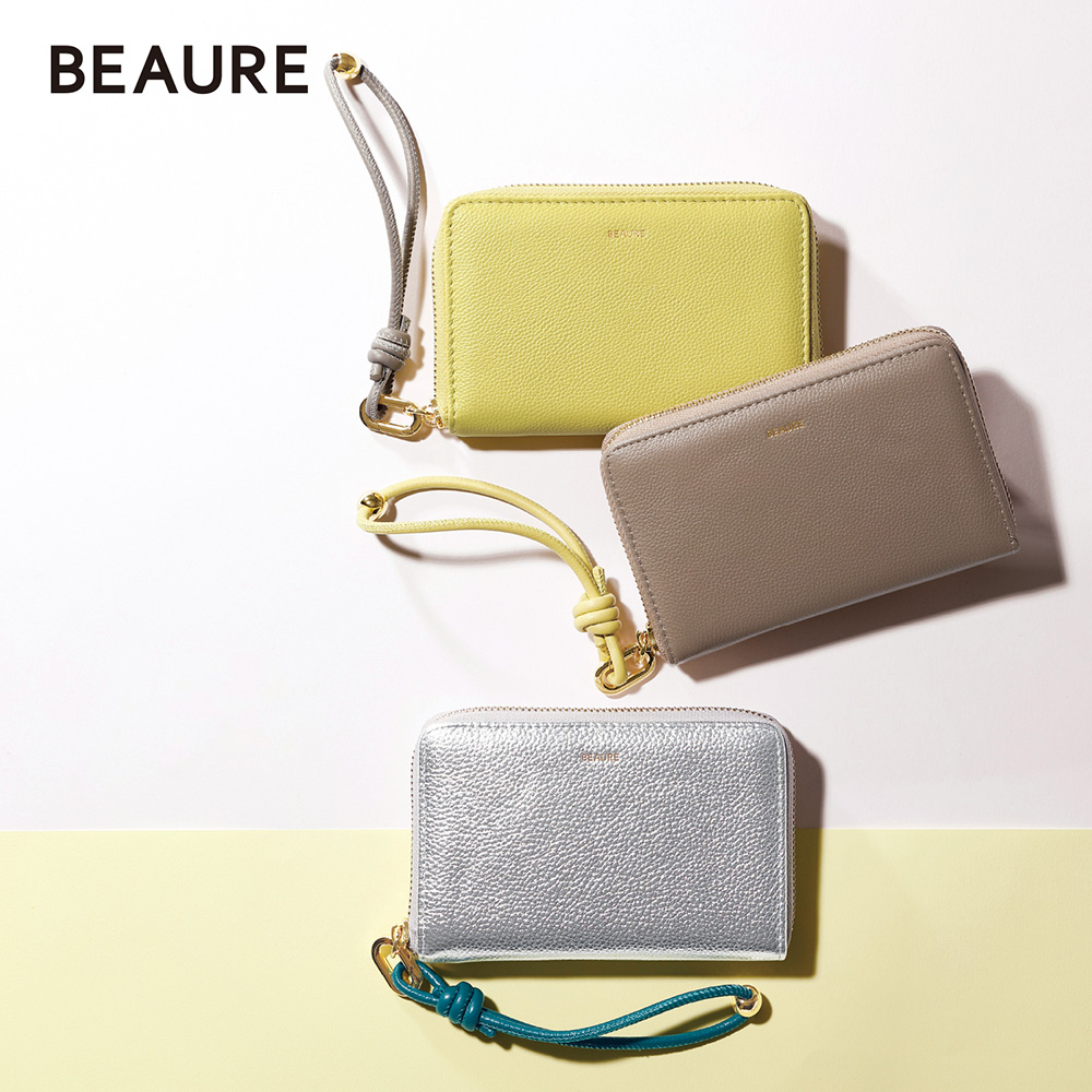 ストラップ付き本革2つ折り財布(ヴュレ/Beau're) ストラップ付き本革2つ折り財布(ヴュレ/Beau're)