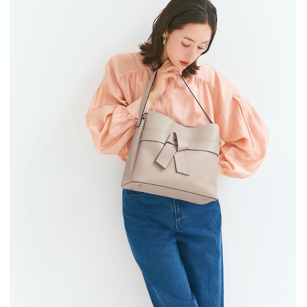 リボンワンショルダーバッグ(2WAY)【軽量】(アンディマンシェ