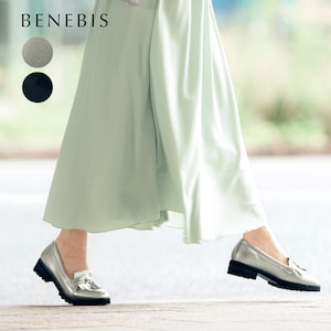 【ベネビス/BENEBIS】【4月3日まで返品送料無料!】 ※ 美脚本革ヒールローファー