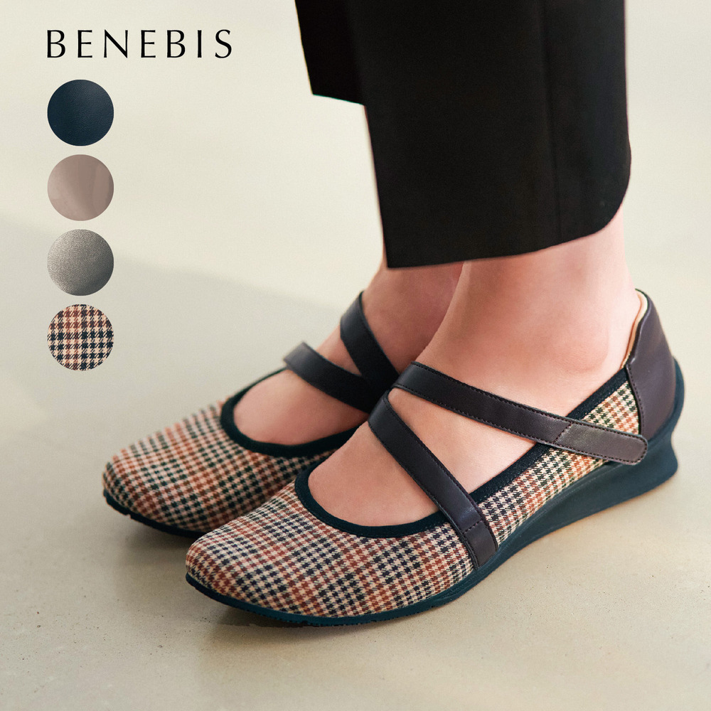【ベネビス/BENEBIS】ストラップシューズ【バレエスニーカー】