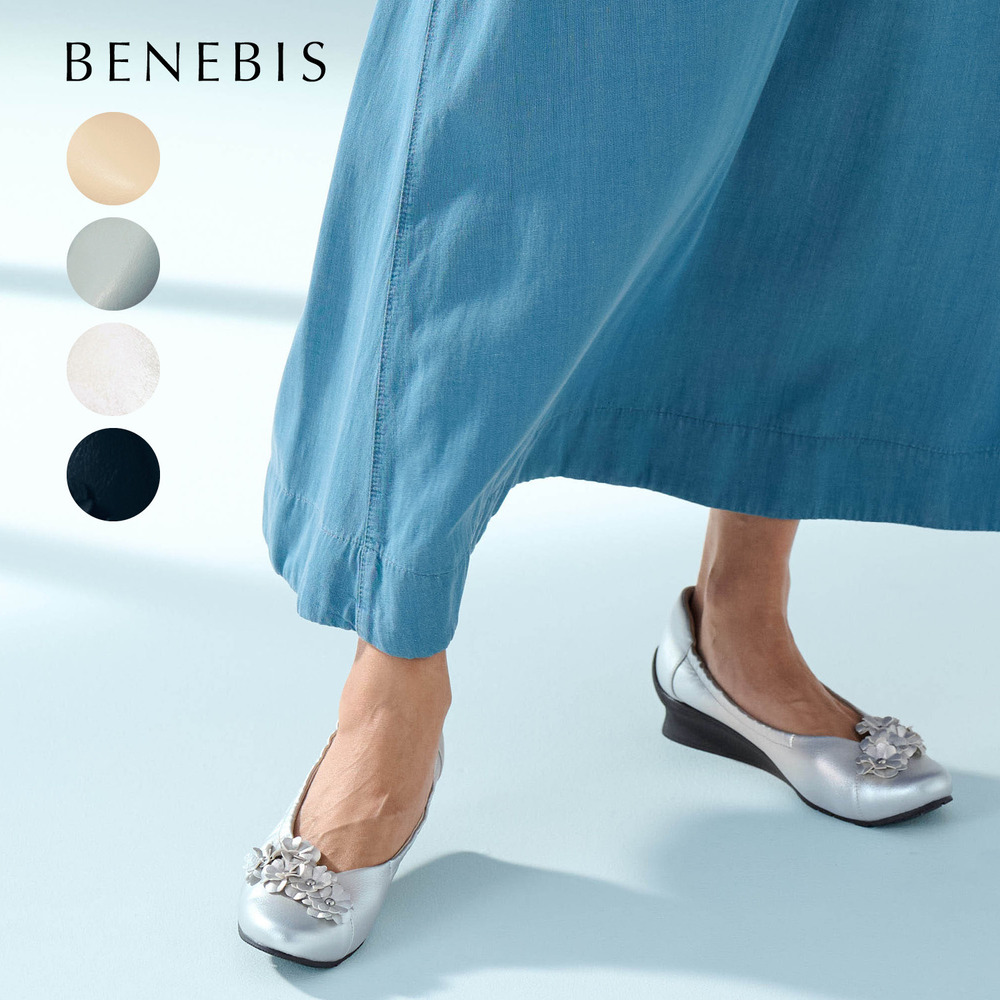 【ベネビス/BENEBIS】フラワーバレエスニーカー