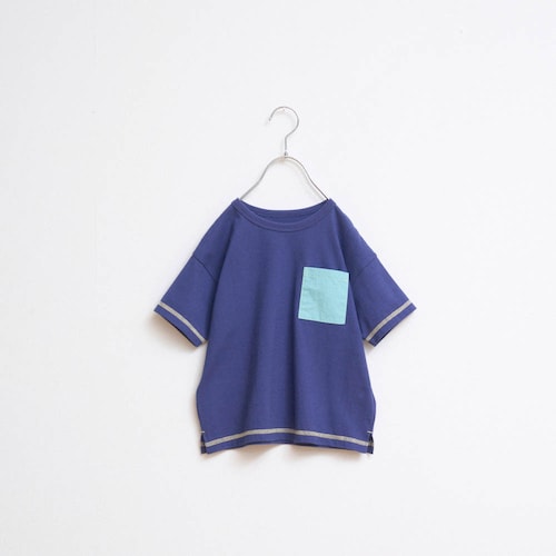 水遊びの日も雨の日も。水はじく配色ステッチ胸ポケットＴシャツ