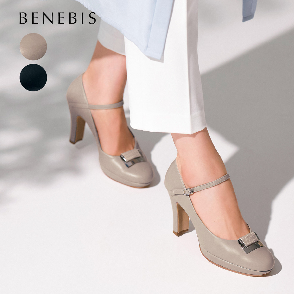【ベネビス/BENEBIS】しなやかストームバックルパンプス[日本製]