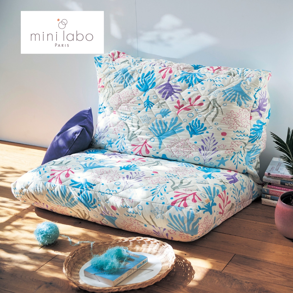 【ミニラボ/mini labo】綿素材を使った接触冷感布団収納袋/海の宝物 「ミニラボ」
