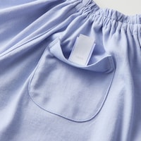 洗濯ネームとお名前ネームは右後ろポケットの中にあるので、直接肌に触れないのもうれしい