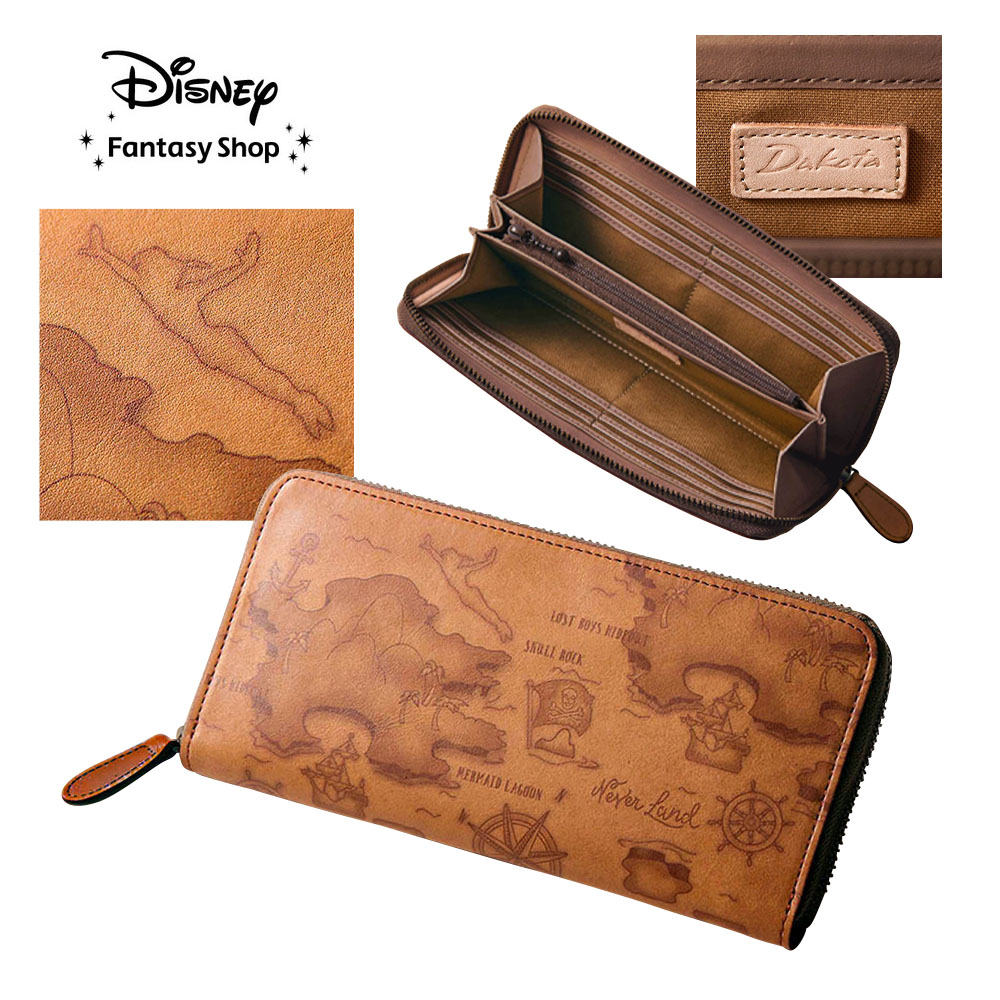 【ディズニー/Disney】本革プリント長財布[日本製]「ピーター・パン」