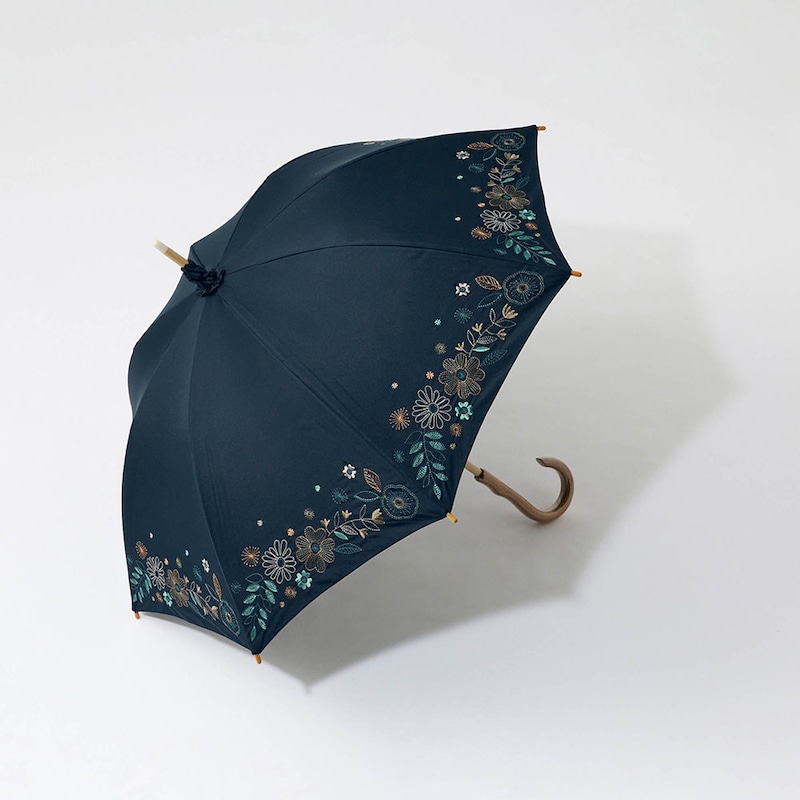 ブラック（刺繍のようなお花畑）