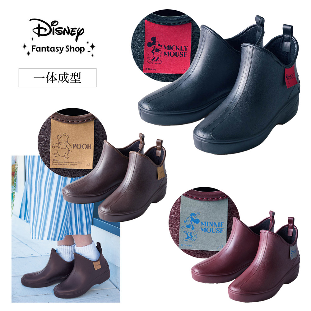 【ディズニー/Disney】ショートレインブーツ[日本製](選べるキャラクター)
