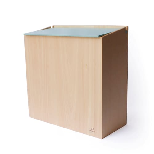 シナ材の木目が美しいスリムダストボックス SLIM DUST ＜ゴミ箱＞