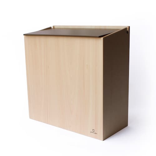 シナ材の木目が美しいスリムダストボックス SLIM DUST ＜ゴミ箱＞