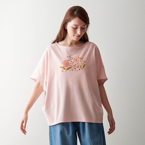 ドルマンスリーブのプリントTシャツ 「ミニラボ」