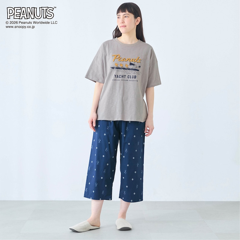 モデル身長166cm／M ※写真は撮影用のため股下+4㎝になります。