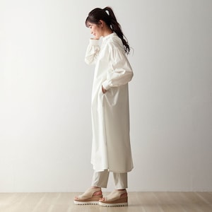 モデル身長164cm／M ※写真は撮影用のため、袖丈＋1.5㎝、着丈＋6.5㎝になります
