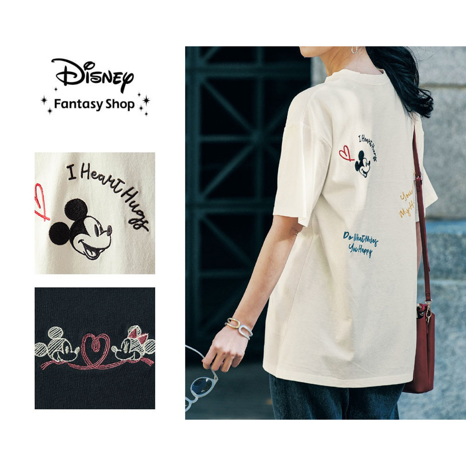 【ディズニー/Disney】刺繍カットソーチュニック(選べるキャラクター)