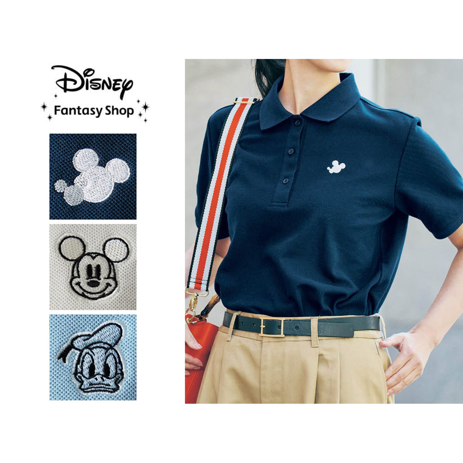 【ディズニー/Disney】刺繍ポロシャツ(選べるキャラクター)