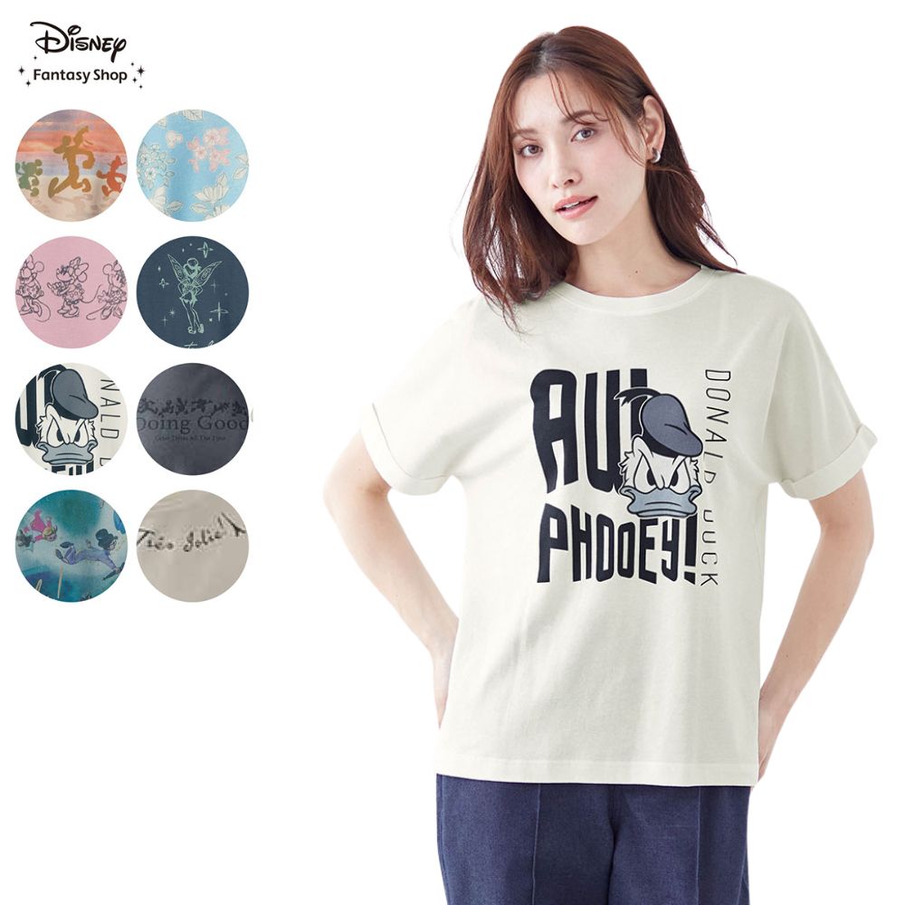 【ディズニー/Disney】大人の隠れた味方! 汗ジミが目立ちにくいプリントTシャツ(選べるキャラクター)