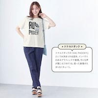 モデル身長168cm／M　ドナルドダック（ホワイト）着用