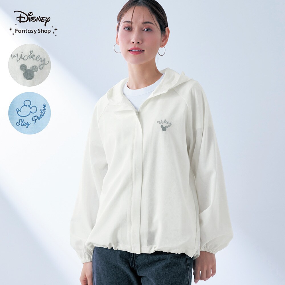 【ディズニー/Disney】【新柄登場】 シアー素材のフード付きブルゾン[UVケア](選べるキャラクター)