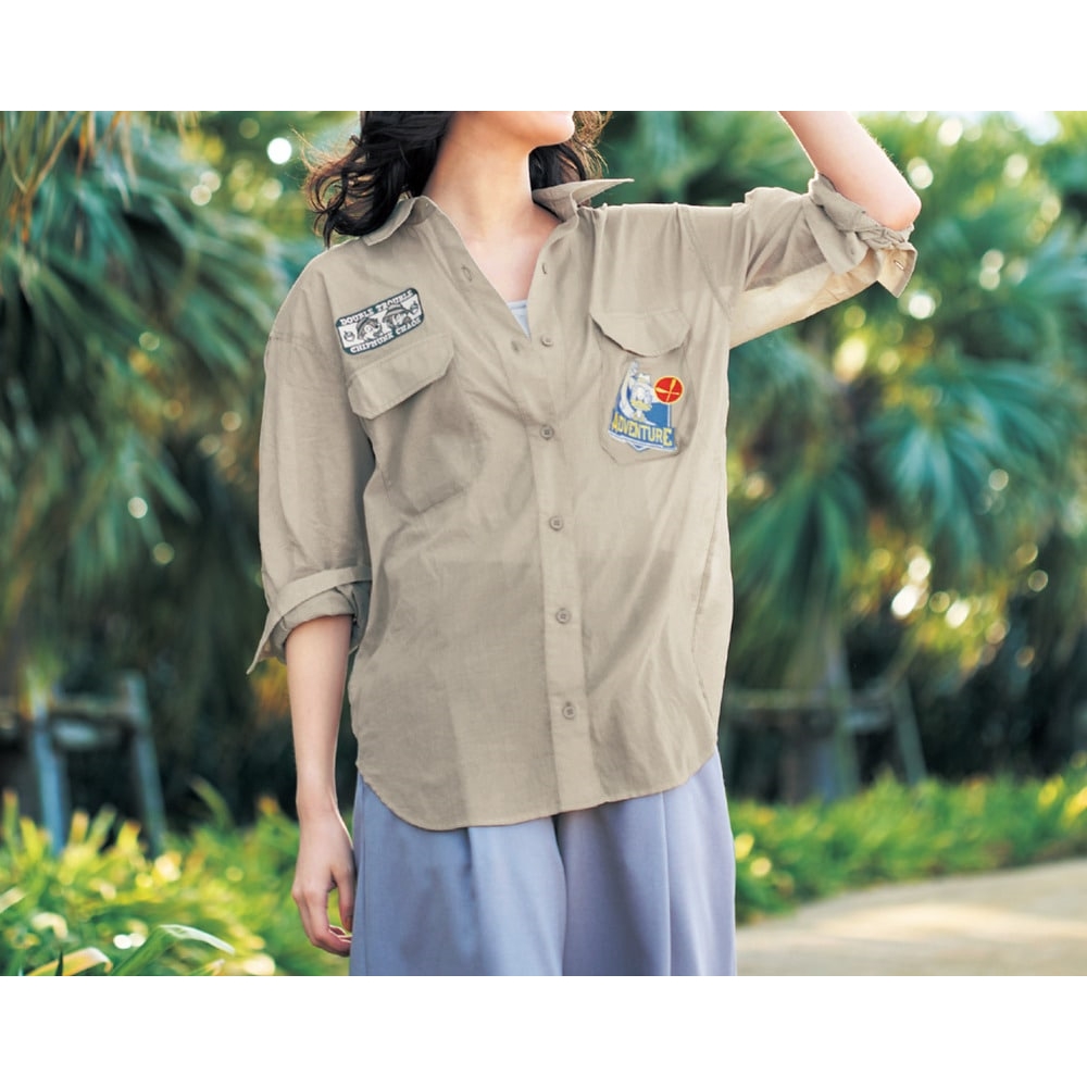 フラップポケット付きシアーシャツ「ドナルド&チップ&デール」(ディズニー/Disney) フラップポケット付きシアーシャツ「ドナルド&チップ&デール」(ディズニー/Disney)