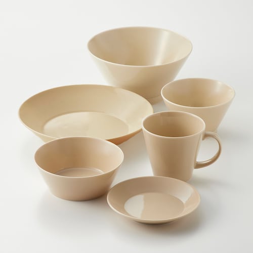シンプルな北欧調食器セット＜1人用・6点セット＞ 【レンジ・食洗機対応】